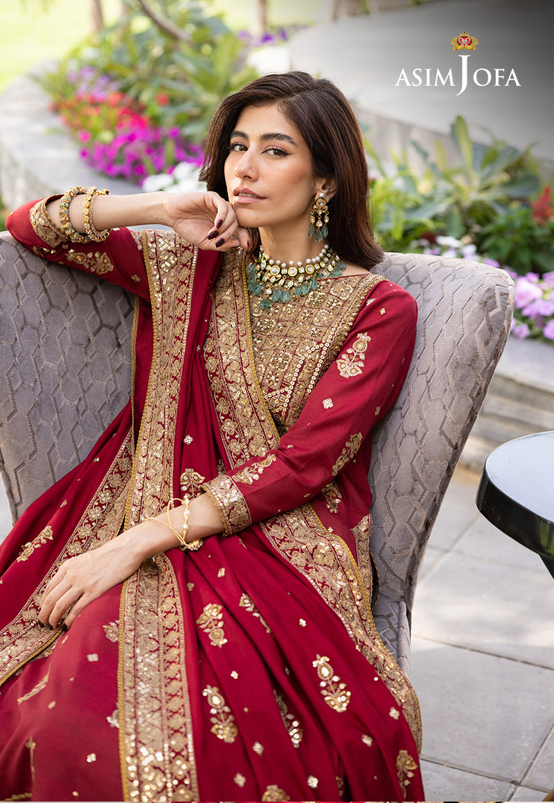 Embroidered Raw Silk By Asim Jofa (Stitched)