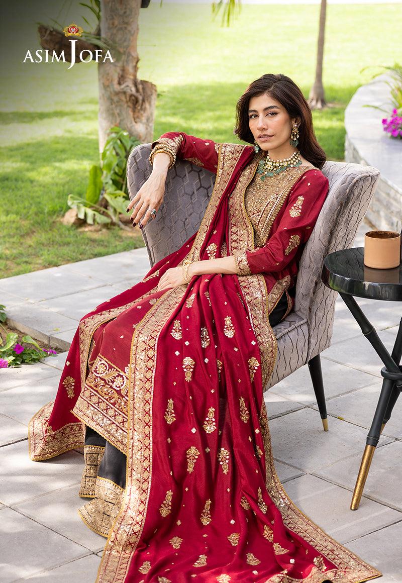 Embroidered Raw Silk By Asim Jofa (Stitched)