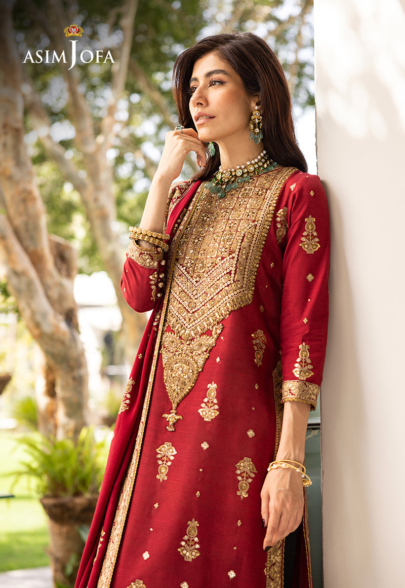 Embroidered Raw Silk By Asim Jofa (Stitched)