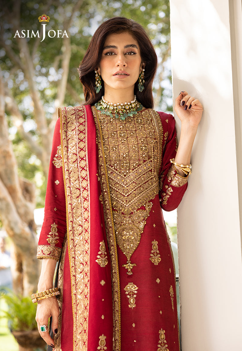 Embroidered Raw Silk By Asim Jofa (Stitched)