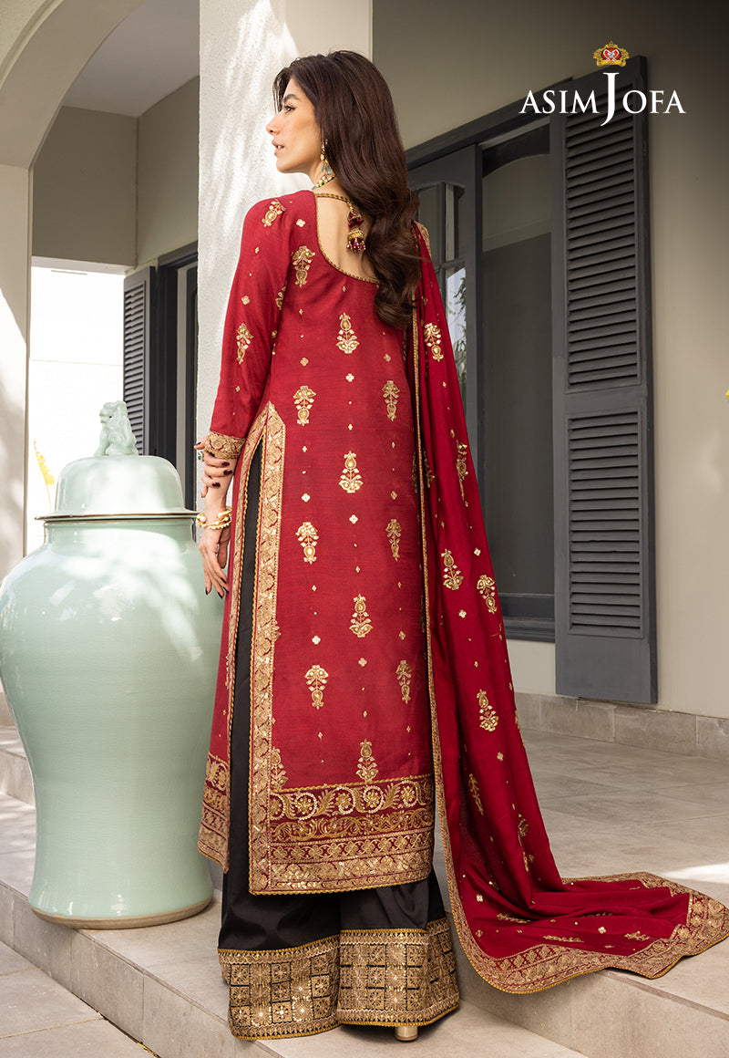 Embroidered Raw Silk By Asim Jofa (Stitched)