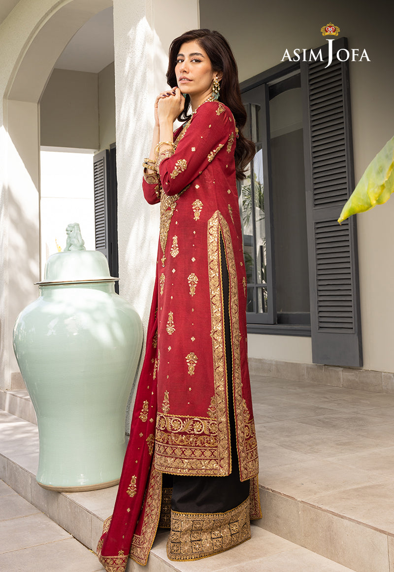 Embroidered Raw Silk By Asim Jofa (Stitched)