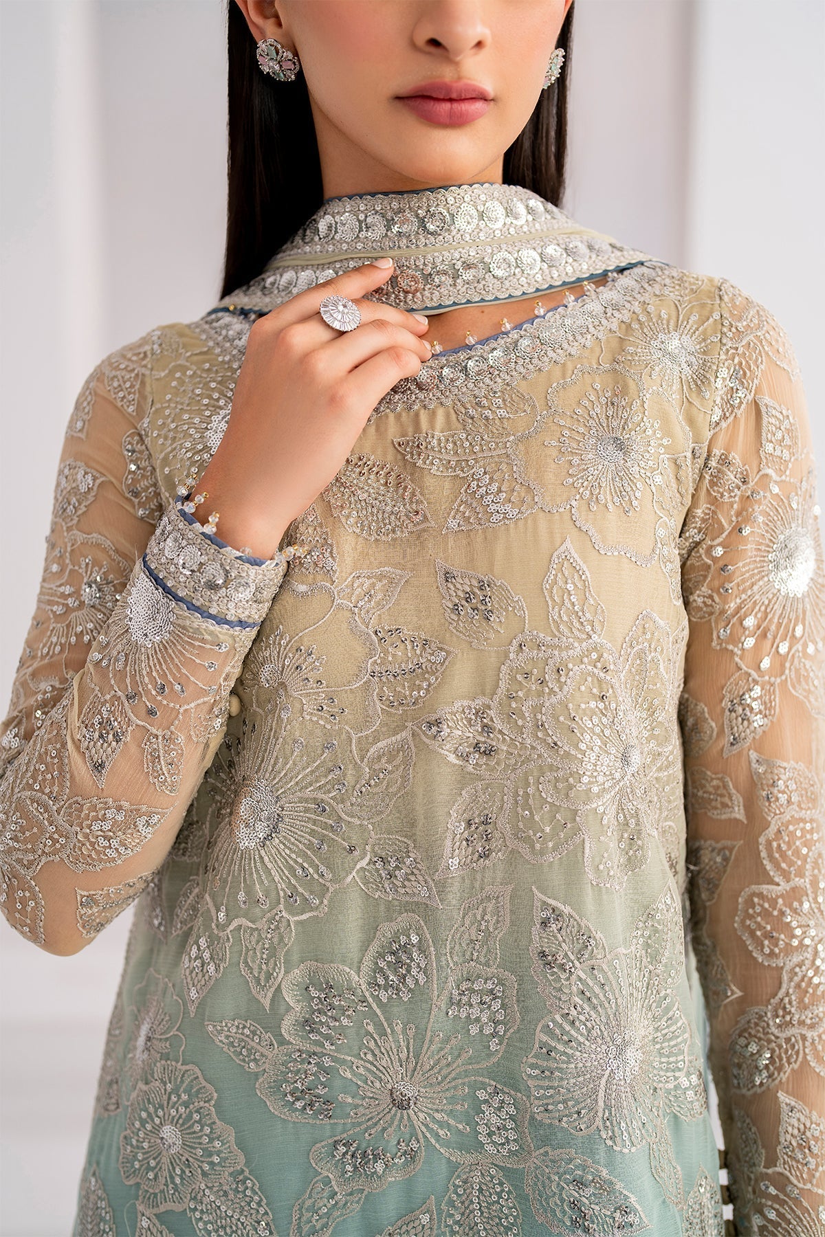 Embroidered Chiffon By Jazmin (Stitched)